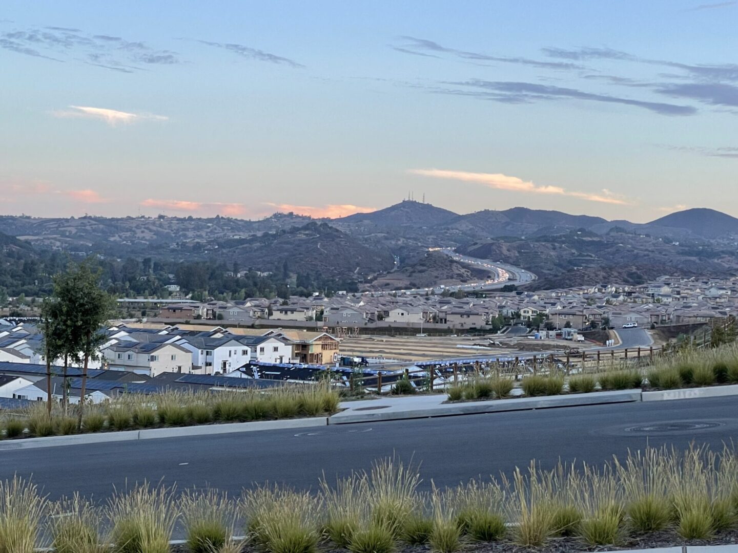 A view of the mountains from across the street.