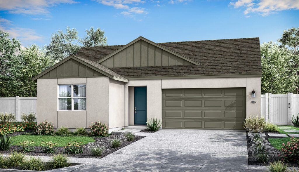 A rendering of the exterior of a home.