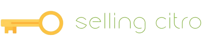 A green background with the word selling written in it.